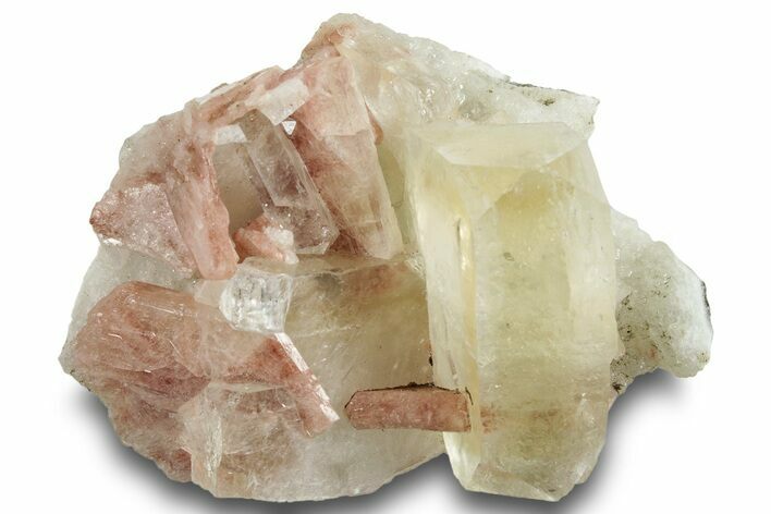 Lustrous Apophyllite With Phantoms - India #253420